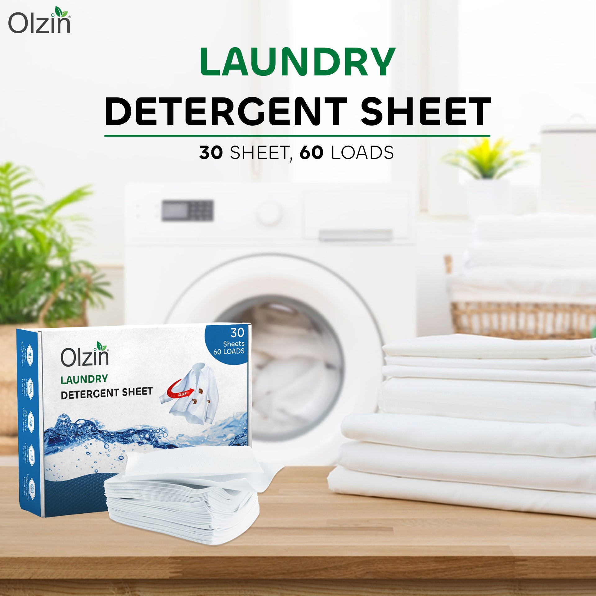 Olzin Laundry Detergent sheet