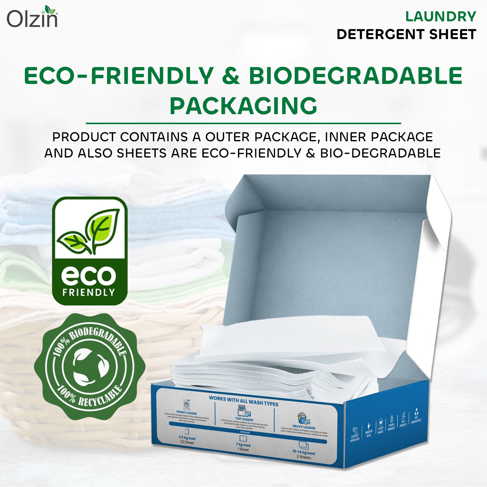 Olzin Laundry Detergent sheet